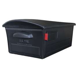 Locking Post-Mount Mailbox - Large, Black, USPS Approved - Architectural Mailboxes