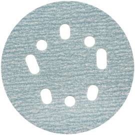 NORTON ProSand 07660768348 Vacuum Disc, 5 in Dia, Coated, 320 Grit, Extra Fine, Ceramic Alumina Abrasive, 8-Hole