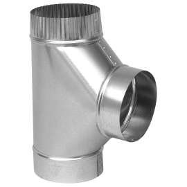 Imperial GV0883-A Stove Pipe Tee, 4 in, 26 ga Thick Wall, Steel, Galvanized