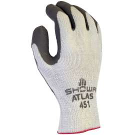 ATLAS ThermaFit 451XL-10.RT Ergonomic Work Gloves, Unisex, XL, 10 in L, Knit Wrist Cuff, Rubber, Dark Gray