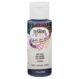 TESTORS 297430 Craft Paint, Matte, Navy Blue, 2 oz, Bottle