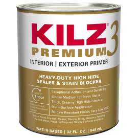 Kilz 13002 Primer, Thick, White, 1 qt, Can