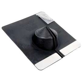 Oatey Master Flash Series 14090 Roof Flashing, 0 to 5-3/8 in Pipe, EPDM Rubber