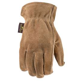 Wells Lamont 1012L Work Gloves, Men's, L, Keystone Thumb, Cowhide Leather, Brown/Tan