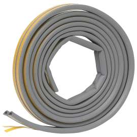 Frost King V25GA Weatherseal, 5/16 in W, 17 ft L, EPDM Rubber, Gray