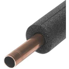 Frost King 5P12X Tubular Pipe Insulation, 1-1/8 in Dia, 3 ft L, Polyethylene Foam, Black, 3/4, 1 in Pipe