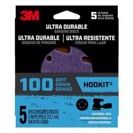 3M 27260 Power Sanding Disc, 5 in Dia, 100 Grit