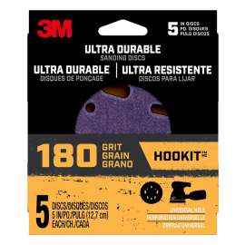 3M 27257 Power Sanding Disc, 5 in Dia, 180 Grit