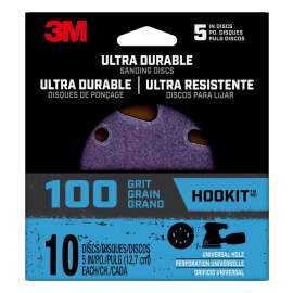 3M 27309 Power Sanding Disc, 5 in Dia, 100 Grit