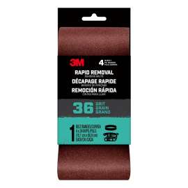 3M 27398 Sanding Belt, 3 in W, 18 in L, 36 Grit, Aluminum Oxide Abrasive