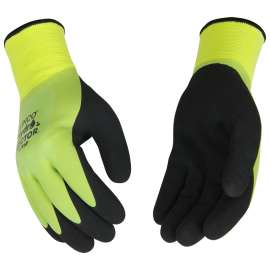 HYDROFLECTOR 1786P-XL Waterproof Protective Gloves, Men's, XL, Knit Wrist Cuff, Latex Coating, Acrylic Glove