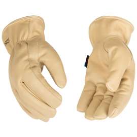 HYDROFLECTOR 398HKP-L Driver Gloves, Men's, L, Keystone Thumb, Easy-On Cuff, Cowhide Leather, Tan