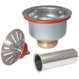 Keeney 1436SST Sink Strainer, Brass/Stainless Steel/Thermoplastic Elastomer