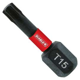 Diablo DT151P25 Screwdriver Insert Bit, #15 Drive, Torx Drive, 1 in L