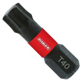 Diablo DT401P2 Screwdriver Insert Bit, #40 Drive, Torx Drive, 1 in L