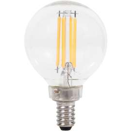 Sylvania 40852 LED Bulb, Decorative, G16.5 Lamp, 60 W Equivalent, E12 Lamp Base, Dimmable, Clear, Soft White Light