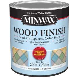 Minwax 117100000 Interior Wood Stain, Semi-Transparent, White Tint, Liquid, 32 fl-oz