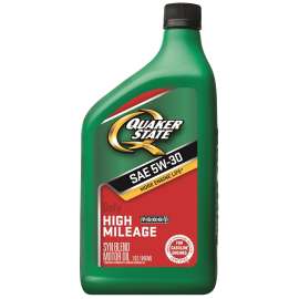 Quaker State 550043276 High-Mileage Motor Oil, 5W-30, 1 qt Bottle