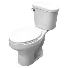 CATO J6052011120 Toilet, Elongated Bowl, 1.28 gpf Flush, 16-1/2 in H Rim, White