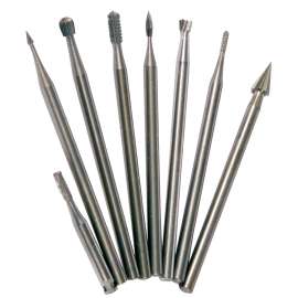 Forney 60237 Mini Burr Set, 1/8 in Shank, Steel Cutting Edge