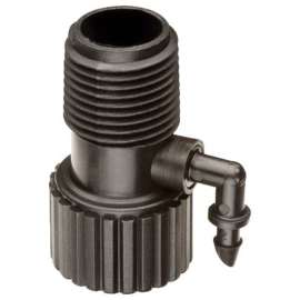 Rain Bird RISMAN1SM Riser Adapter with 1/4 in Barb, 1/2 in Connection, FPT x MPT, Plastic, Black