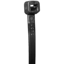 Tradeselect CTS11WP100 Cable Tie, 2.76 in Max Bundle Dia, Nylon, Black