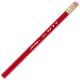 Try Rex Pencil, Jumbo With Eraser, 12/pkg