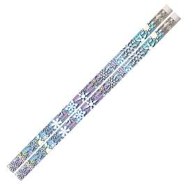 Snowflake Glitters Motivational Pencils, 12/pkg