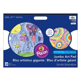 Art Street Jumbo Art Pad, White, 22" x 16", 30 Sheets