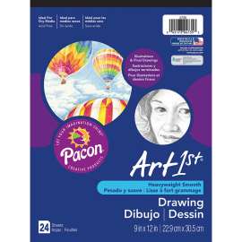 Art1st Drawing Paper Pad, Heavyweight, 9" x 12", 24 Sheets