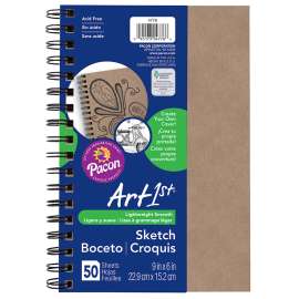 Art1st Create Your Own Cover Sketch Diary, Natural Chip Cover, 9" x 6", 50 Sheets