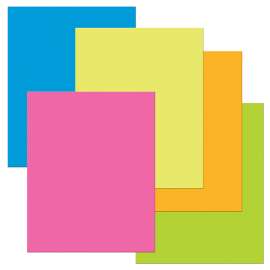 UCreate Premium Coated Poster Board, 5 Assorted Neon Colors, 22" x 28", 25 Sheets