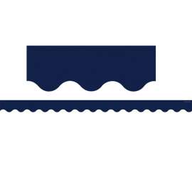 Navy Scalloped Border Trim